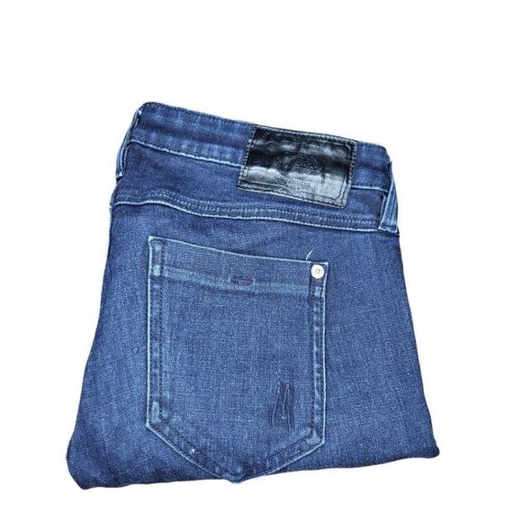 Guess By Mauricio Cropped Jeans Women Sz 28 Power Skinny Cuffed Blue Denim - Picture 1 of 6